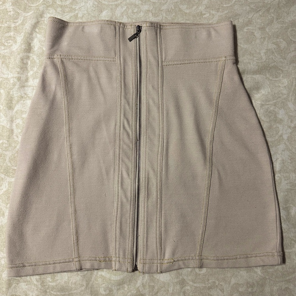 Kensie Girl Tan Mini Pencil Skirt for Casual Wear